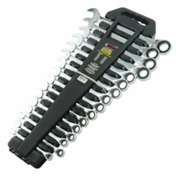 K-Tool International Metric Ratcheting Reversible Wrench Set, 16 Piece KTI-45600